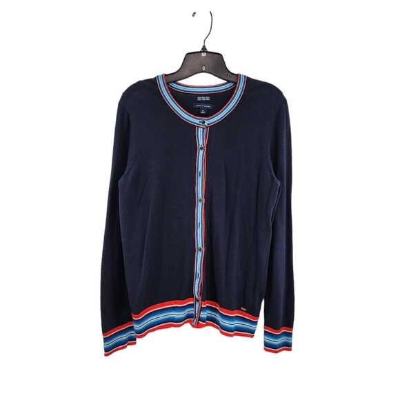 Tommy Hilfiger Men's Pima Cotton V-Neck Button Up Cardigan - L - Picture 1 of 5